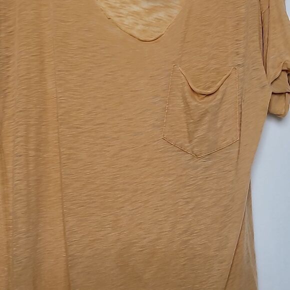 Free People Sheer Desert Sand Oversized Top Size Small - Picture 3 of 9